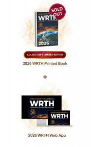 WRTH 2026 Edition bundle featuring the Collector's Limited Edition Printed Book and Web App for global broadcasting information