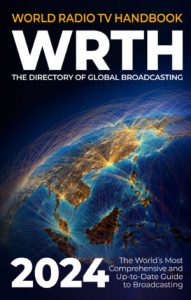 WRTH 2024 Book cover featuring the World Radio TV Handbook and comprehensive global broadcasting information